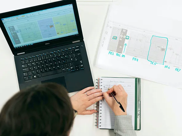 student on a computer