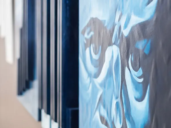 Exhibition spaces in Lahti campus.