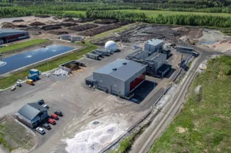 Etelä-Karjalan Jätehuollon biokaasulaitos Kukkuroinmäellä