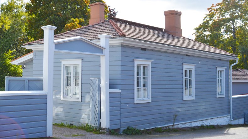 Puutalo Heinolan keskustassa