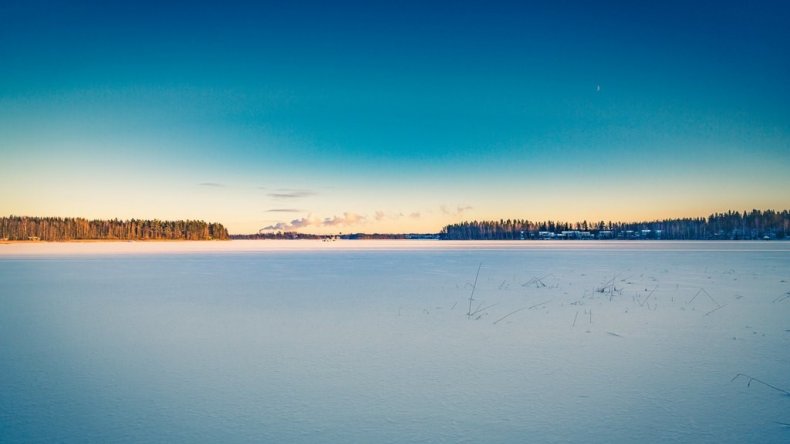 Lake Saimaa winter view