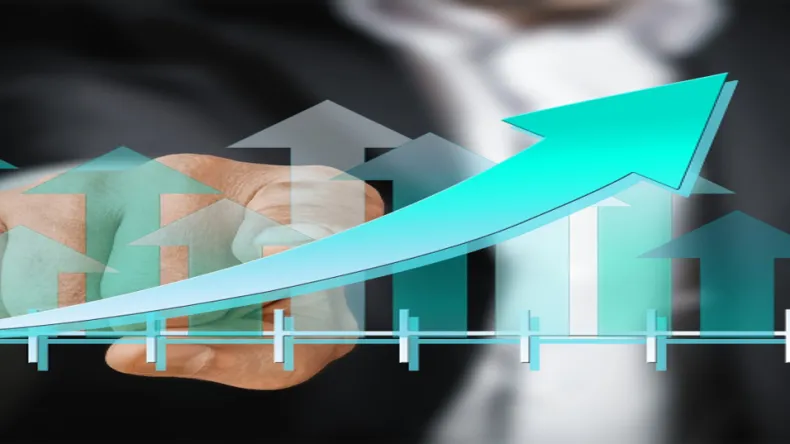 Graafi: nuoli ylöspäin