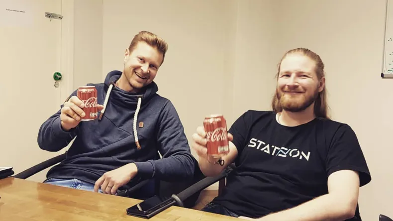 Statzonin founder-tiimi Kimmo Kuokkanen sekä Tomi Karila