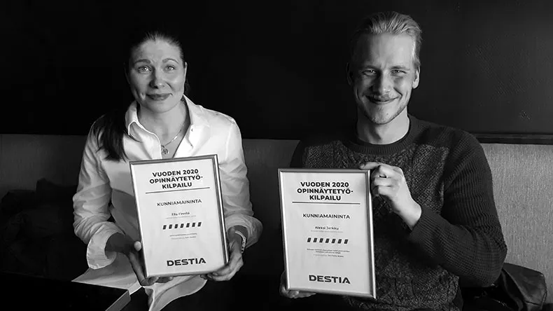 Yhdyskuntatekniikan insinöörit Ella ja Aleksi