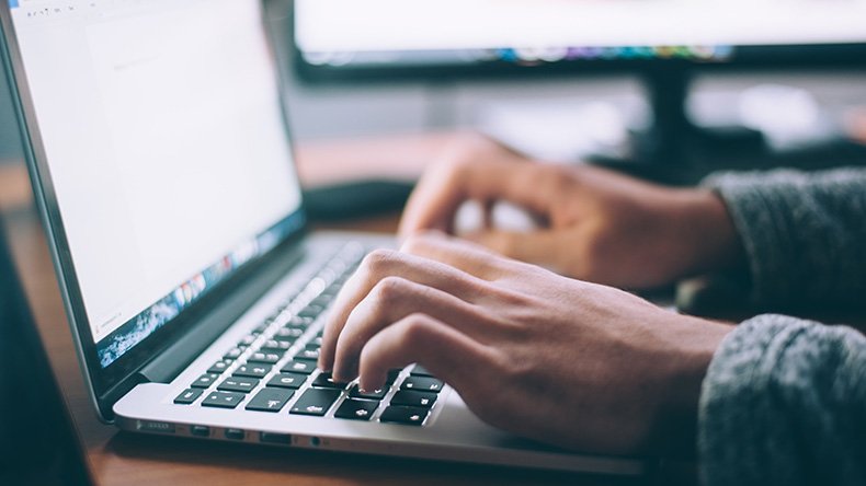 Laptop keyboard writing