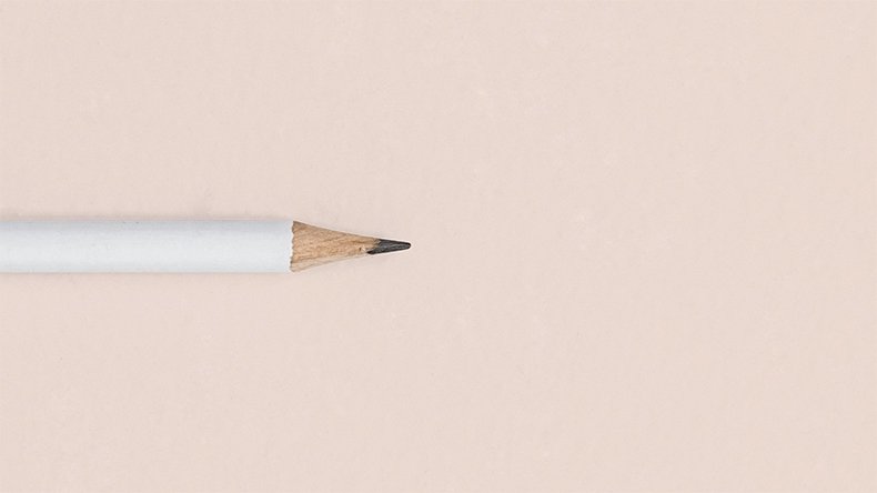 Pencil on light beige background 
