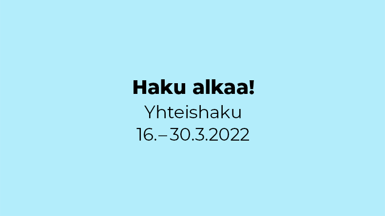 Kevään 2022 toinen yhteishaku alkaa