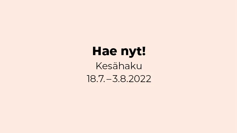 Kesähaku 2022 alkaa
