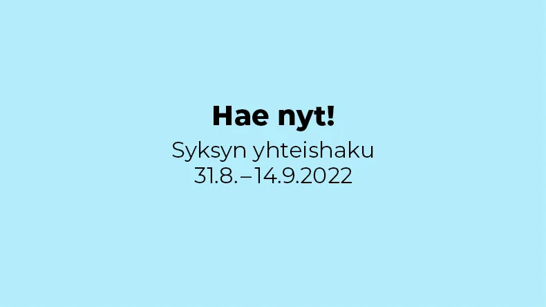 syksyn yhteishaku 2022