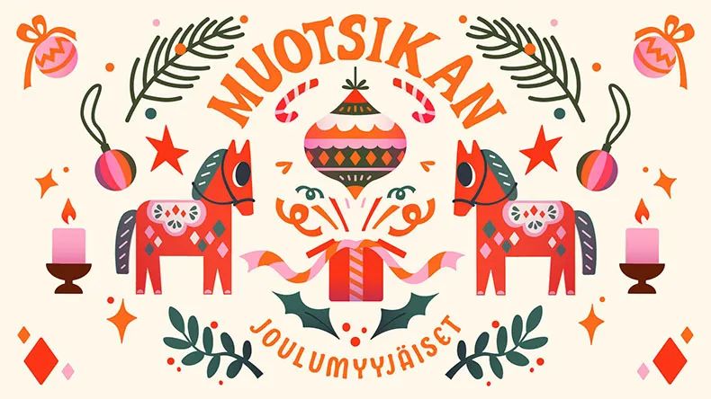 muotoiluinstituutin opiskelijoiden joulumyyjäisten banneri