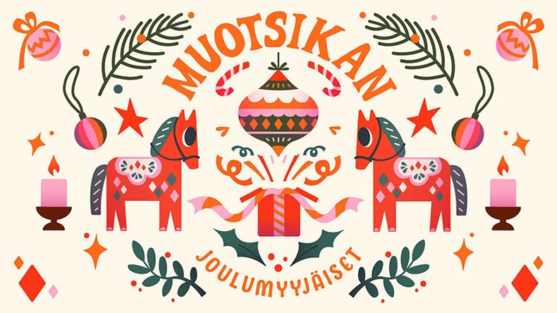 muotoiluinstituutin opiskelijoiden joulumyyjäisten banneri