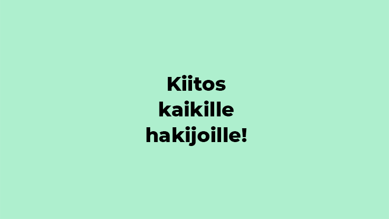 yhteishaku päättyi
