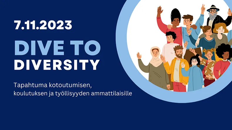 Tapahtuman nimi ja kuva iloisista ihmisistä