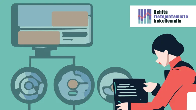 Kehitä tietojohtamista kokeilemalla -banneri