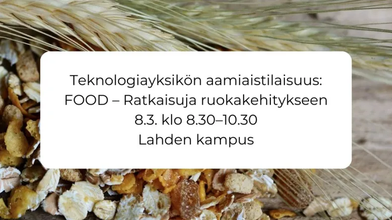 FOOD – Ratkaisuja ruokakehitykseen 
