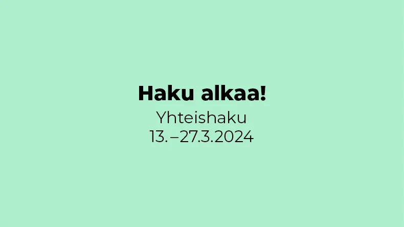 Yhteishaku alkaa 2024