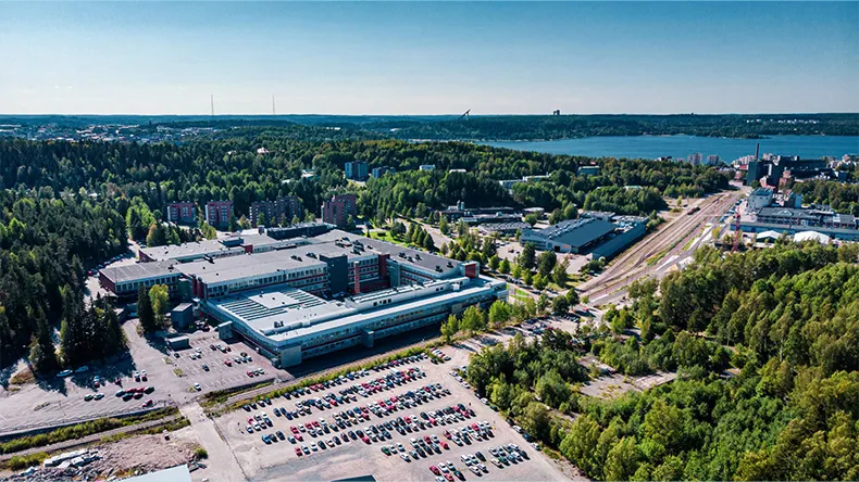 Lahden kampus kuvattuna ilmasta
