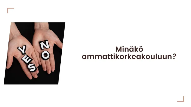 Minäkö ammattikorkeakouluun kuva