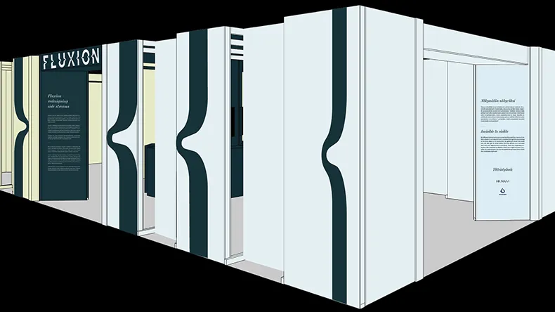 Fluxion-näyttelystä havainnekuva.