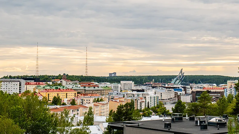 Ilmakuvaa Lahden kaupungista 
