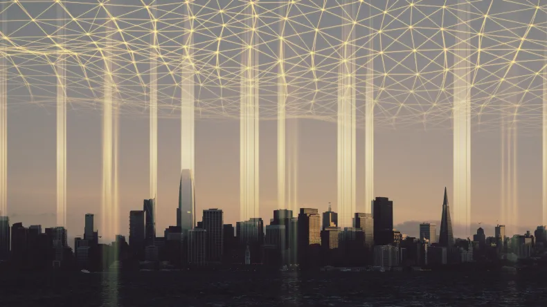 Silhouette of a city 