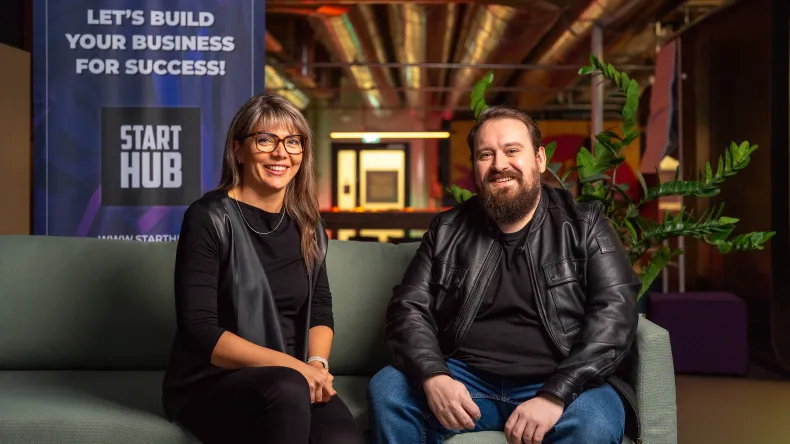 Ulla ja Eric StartHubista.