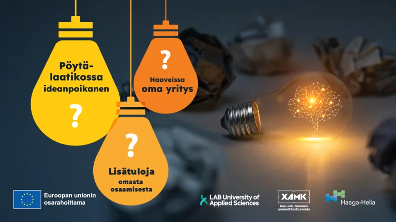 Yrittäjyysvalmennuksen banneri