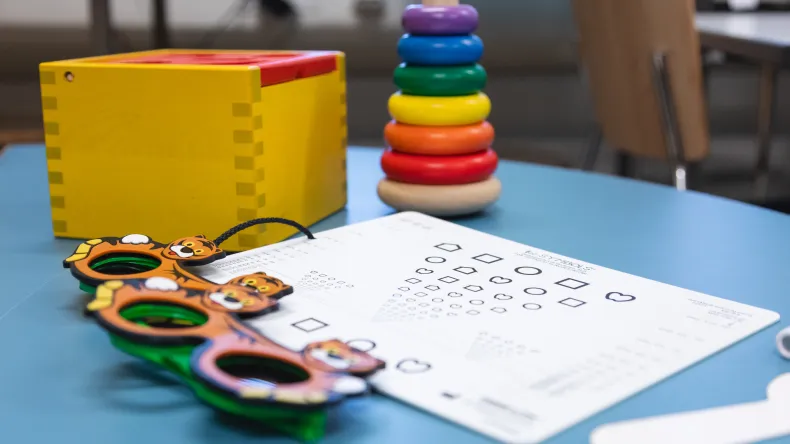 Varhaiskasvatuksen tarvikkeita.