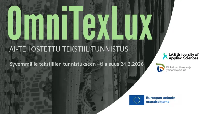 OmniTexLux-hankkeen tilaisuuden taustakuva. 