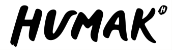 Black handwritten styled text Humak on a white background.