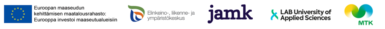Kuvassa kaikki rahoittajien ja yhteistyökumppaneiden logot
